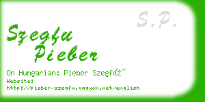 szegfu pieber business card